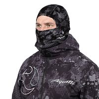 Балаклава демисезонная softshell (Цвет - CAMO BLACK, без размера, фирменная печать AQUATIC)